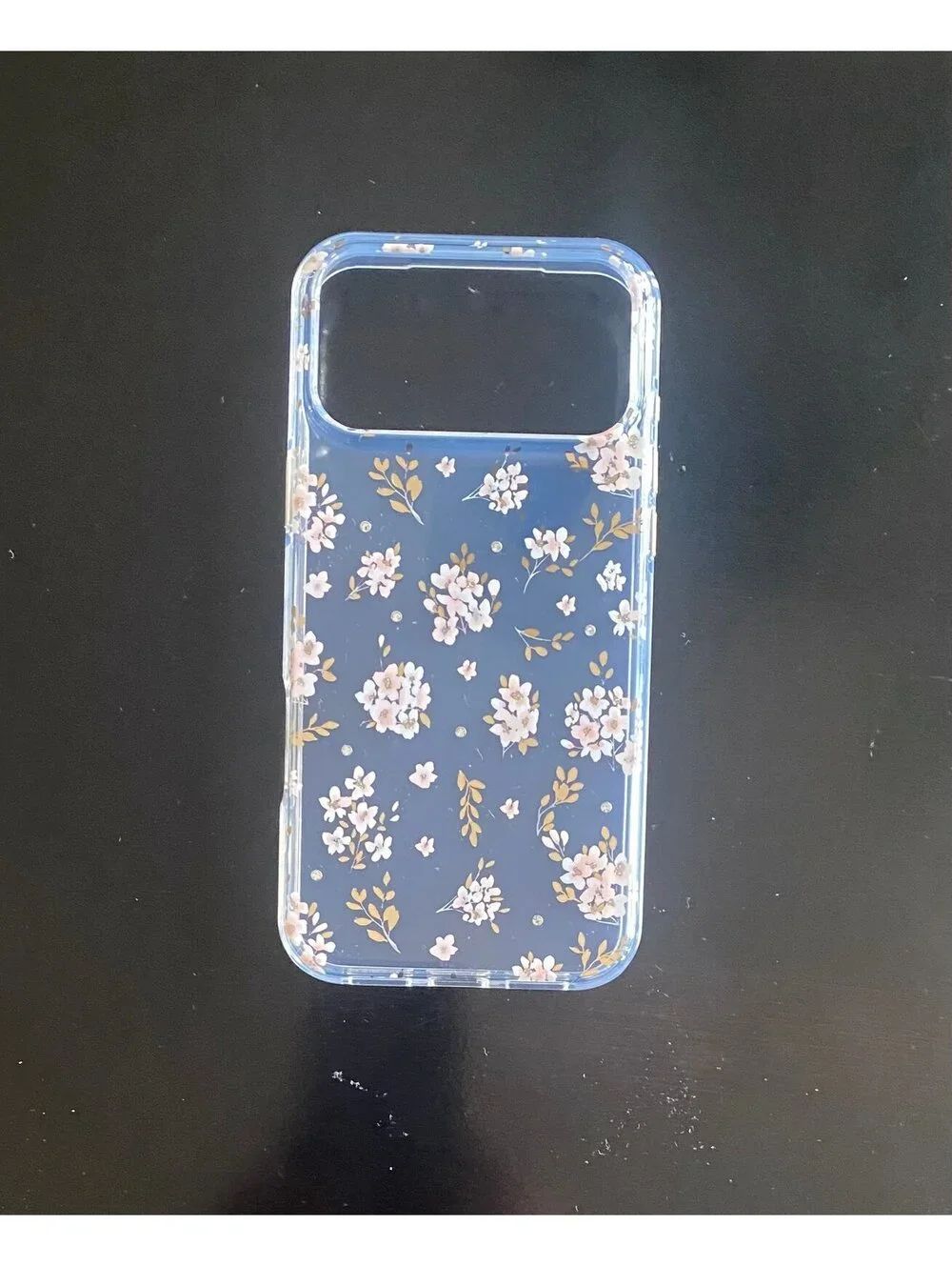 Onn Case for iPhone 17 Pro Max Pink Floral with Gems